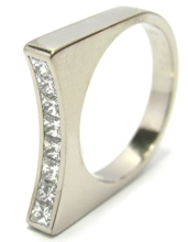 Demi alliance diamants taille princesse