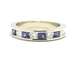 Demi alliance diamants et saphirs taille princesse