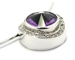 Pendentif améthyste diamant.