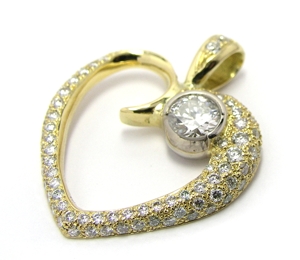 Pendentif diamant solitaire