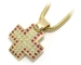 Pendentif croix diamants rubis.