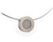 Pendentif diamants or blanc.