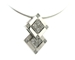 Pendentif diamant or blanc