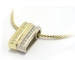 Pendentif diamants bicolore.