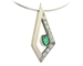 Pendentif émeraude diamant.