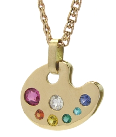 Pendentif palette de peintre