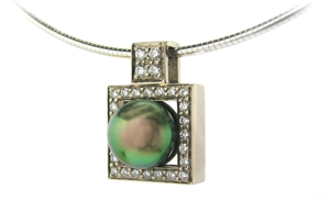 Pendentif perle de Tahiti et diamants