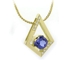 Pendentif tanzanite diamant