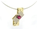 Pendentif tourmaline rouge