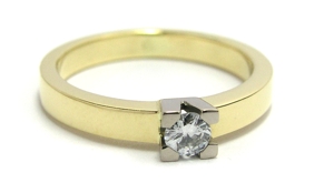 Solitaire diamant platine