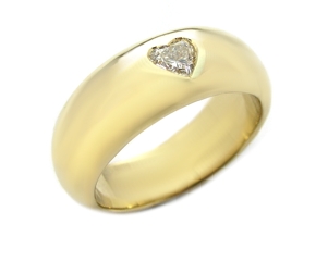 Solitaire diamant coeur