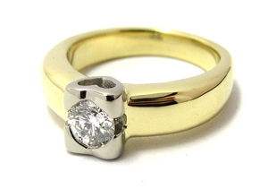 Solitaire diamant 0,40 carat.