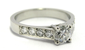 Solitaire diamant platine