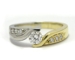 Solitaire diamant, platine et or jaune