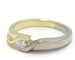 Solitaire diamant or jaune et or gris