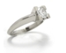 Solitaire diamant serti griffes carrées