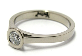 Solitaire diamant taille brillant