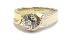 Solitaire diamant taille ancienne.
