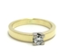 Solitaire diamant or jaune et or gris