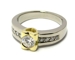Solitaire diamant motif coeur