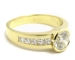 Solitaire diamants, or jaune 18 carats