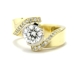 Solitaire diamants en or jaune