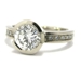 Solitaire diamants, platine, serti clos