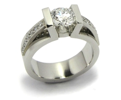 Solitaire plainte diamants modèle Falesia