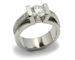 Solitaire platine diamants